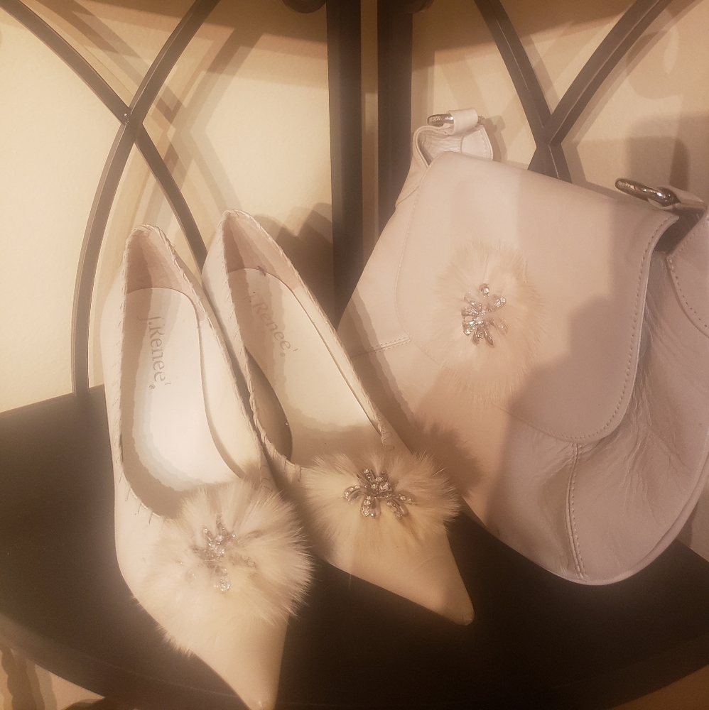 J Renee Shoes with Matching Bag - Picture 1 of 2
